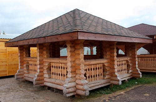 Беседки из бревна